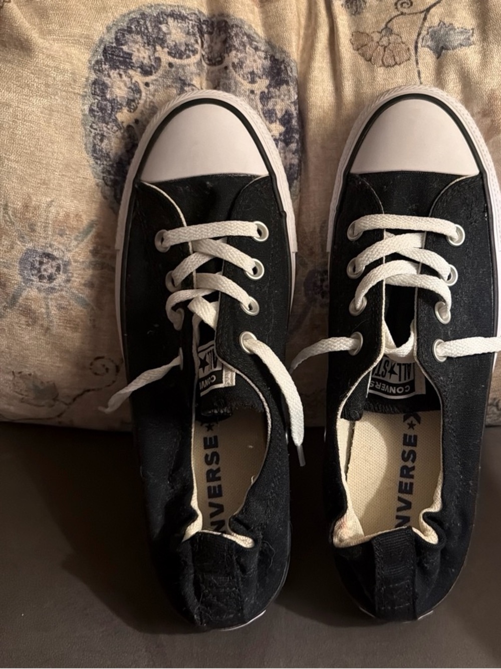 Converse Black and White Low-Top Canvas Sneakers